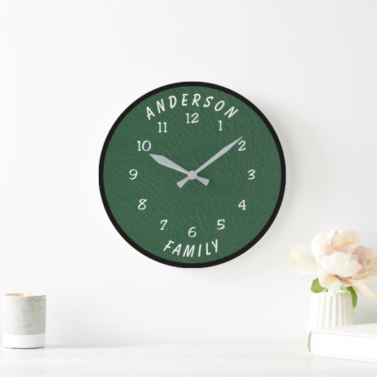 Wall Clock with Family Name ラージ壁時計 (ホーム)
