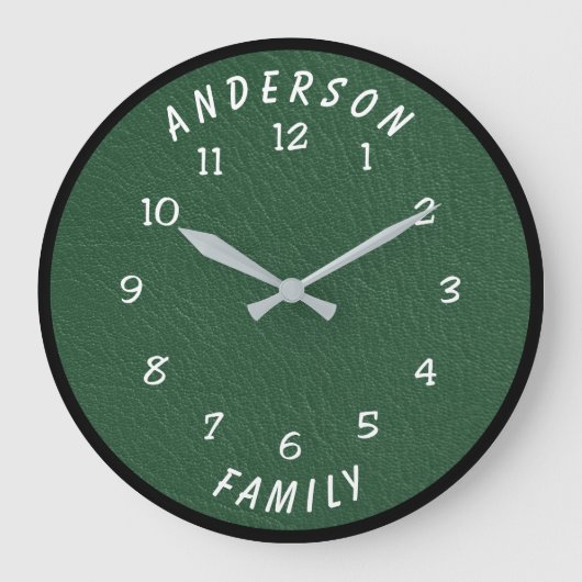 Wall Clock with Family Name ラージ壁時計 (正面)