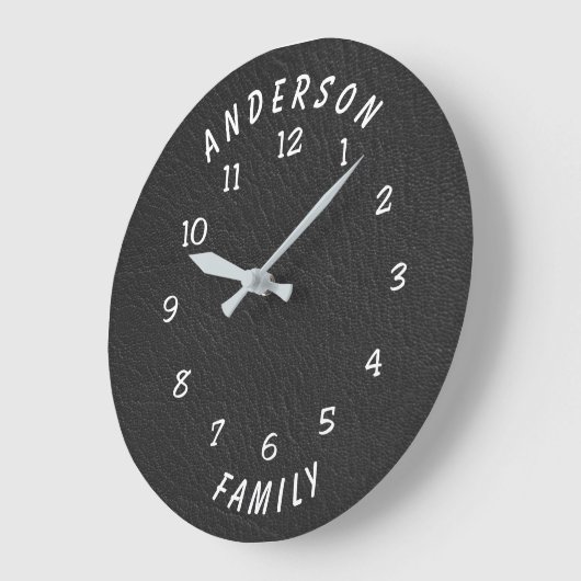 Wall Clock with Family Name ラージ壁時計 (傾斜)