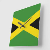 Wall Clock with Flag of Jamaica スクエア壁時計 (傾斜)