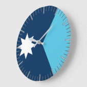 Wall Clock with flag of Minnesota, USA ラージ壁時計 (傾斜)