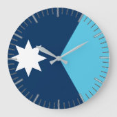 Wall Clock with flag of Minnesota, USA ラージ壁時計 (正面)