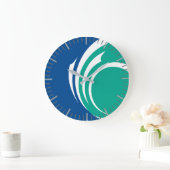Wall Clock with flag of Ottawa, Canada ラージ壁時計 (ホーム)