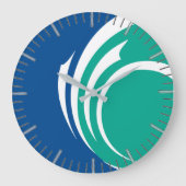 Wall Clock with flag of Ottawa, Canada ラージ壁時計 (正面)
