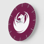 Wall Clock with Flag of Phoenix City, Arizona ラージ壁時計 (傾斜)