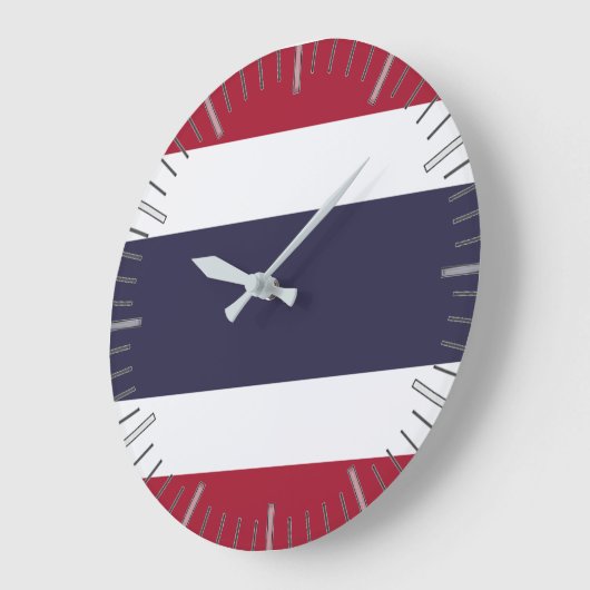 Wall Clock with flag of Thailand ラージ壁時計 (傾斜)