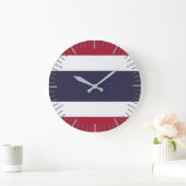 Wall Clock with flag of Thailand ラージ壁時計 (ホーム)