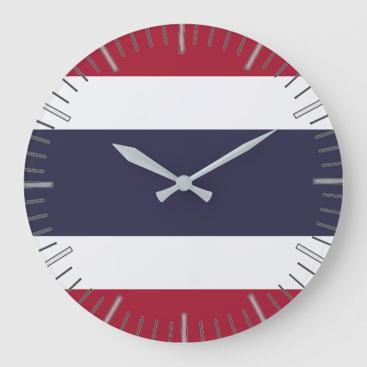 Wall Clock with flag of Thailand ラージ壁時計 (正面)