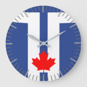 Wall Clock with flag of Toronto, Canada ラージ壁時計 (正面)