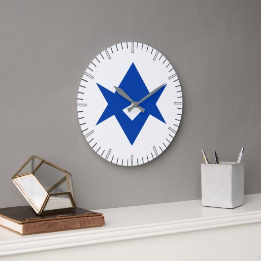 Wall Clock with flag of Toyota City, Japan ラージ壁時計 (オフィス)