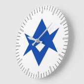 Wall Clock with flag of Toyota City, Japan ラージ壁時計 (傾斜)