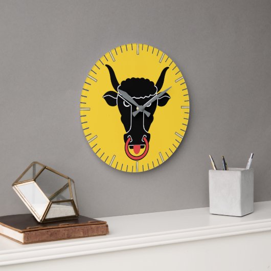 Wall Clock with flag of Uri, Switzerland ラージ壁時計 (オフィス)