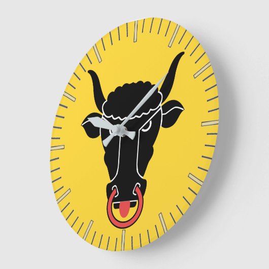 Wall Clock with flag of Uri, Switzerland ラージ壁時計 (傾斜)