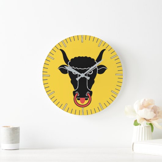 Wall Clock with flag of Uri, Switzerland ラージ壁時計 (ホーム)