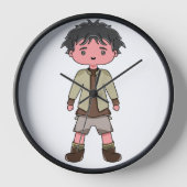 Wall Clock with illustration character cartoon 壁時計 (正面)
