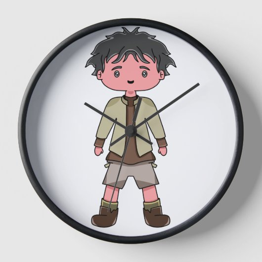 Wall Clock with illustration character cartoon 壁時計 (正面)