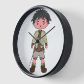 Wall Clock with illustration character cartoon 壁時計 (傾斜)