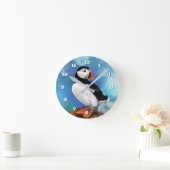 Wall Clock with Puffin ラウンド壁時計 (ホーム)