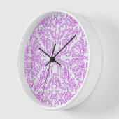 Wall Clock with Soft Pink Dream Mandala pattern 壁時計 (傾斜)