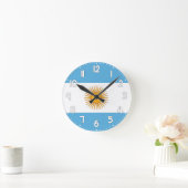 Wall Clock with the flag of Argentina - Flag of Ar ラウンド壁時計 (ホーム)