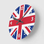 Wall Clock with the flag of England - Flag of engl ラウンド壁時計 (傾斜)