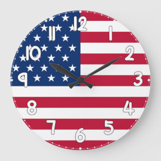 Wall Clock with the United States Flag - USA Flag ラージ壁時計