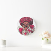 Wall Clock – YOUTH Power Afro & Boombox Urban  ラウンド壁時計 (ホーム)