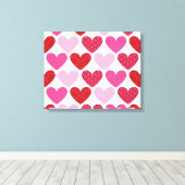 WALL DECOR :：ダマスクハート1 キャンバスプリント (インサイチュ (ウッドフロア))