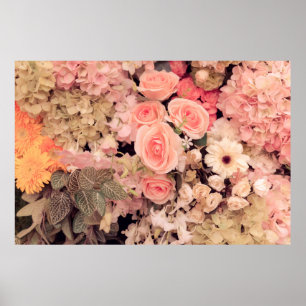 Wall flowers retroテクスチャ – ヴィンテージ効果フィルタ ポスター