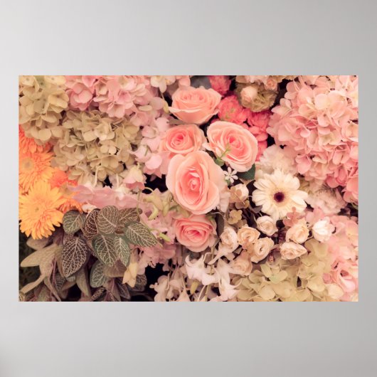 Wall flowers retroテクスチャ – ヴィンテージ効果フィルタ ポスター (正面)