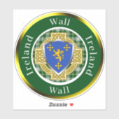 Wall Irish Shield/Celtic Cross Personalized シール (シート)