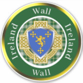 Wall Irish Shield/Celtic Cross Personalized シール (正面)