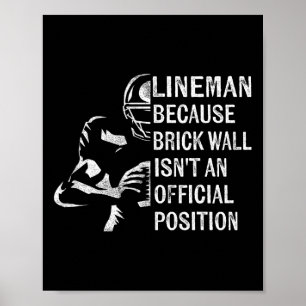 Wall Isn't An Official Positionサッカーライン ポスター
