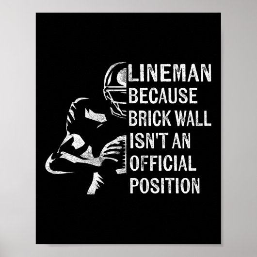 Wall Isn't An Official Positionサッカーライン ポスター (正面)