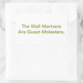 Wall-Martians Are Molesters Hankamer Artjunkhaus 長方形シール (バッグ)