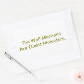 Wall-Martians Are Molesters Hankamer Artjunkhaus 長方形シール (封筒)