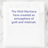 Wall-Martians Create Mistrust Hankamer Artjunkhaus 長方形シール (バッグ)