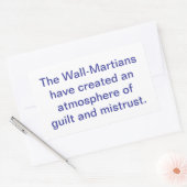 Wall-Martians Create Mistrust Hankamer Artjunkhaus 長方形シール (封筒)