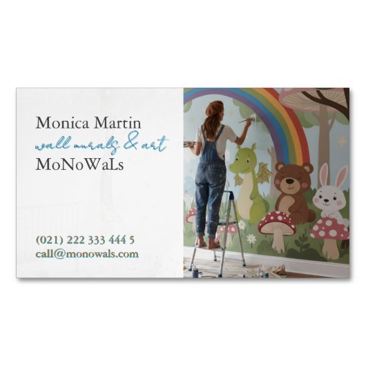 Wall Mural Painter  マグネット名刺 (正面)