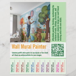 wall mural Painter job offer Tear Off  チラシ