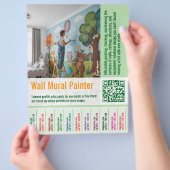 wall mural Painter job offer Tear Off チラシ (手)