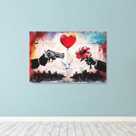 Wall of Dissension キャンバスプリント (インサイチュ (ウッドフロア))