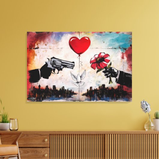 Wall of Dissension キャンバスプリント (インサイチュ (リビング))