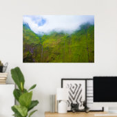 Wall of Tears, Mount Waialeale, Kauai, Hawaii ポスター (ホームオフィス)