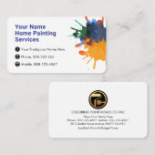 Wall Paint Splatter Home Painting Painter 名刺 (正面/裏面)