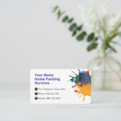 Wall Paint Splatter Home Painting Painter 名刺 (スタンド正面)