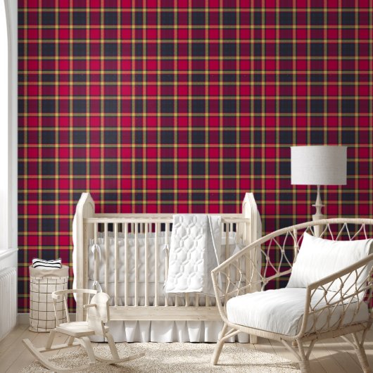Wall Paper - Red, Yellow and Green Tartan 壁紙 (キッズ)