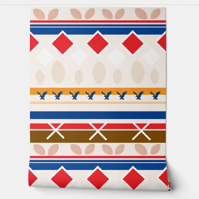 Wall Paper - Teepee Colourful Design 壁紙 (ほどく)