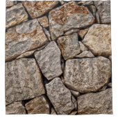 Wall stones masonry rocks シャワーカーテン (正面)