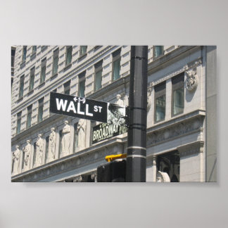 Wall Street and Broadway, New York City ポスター